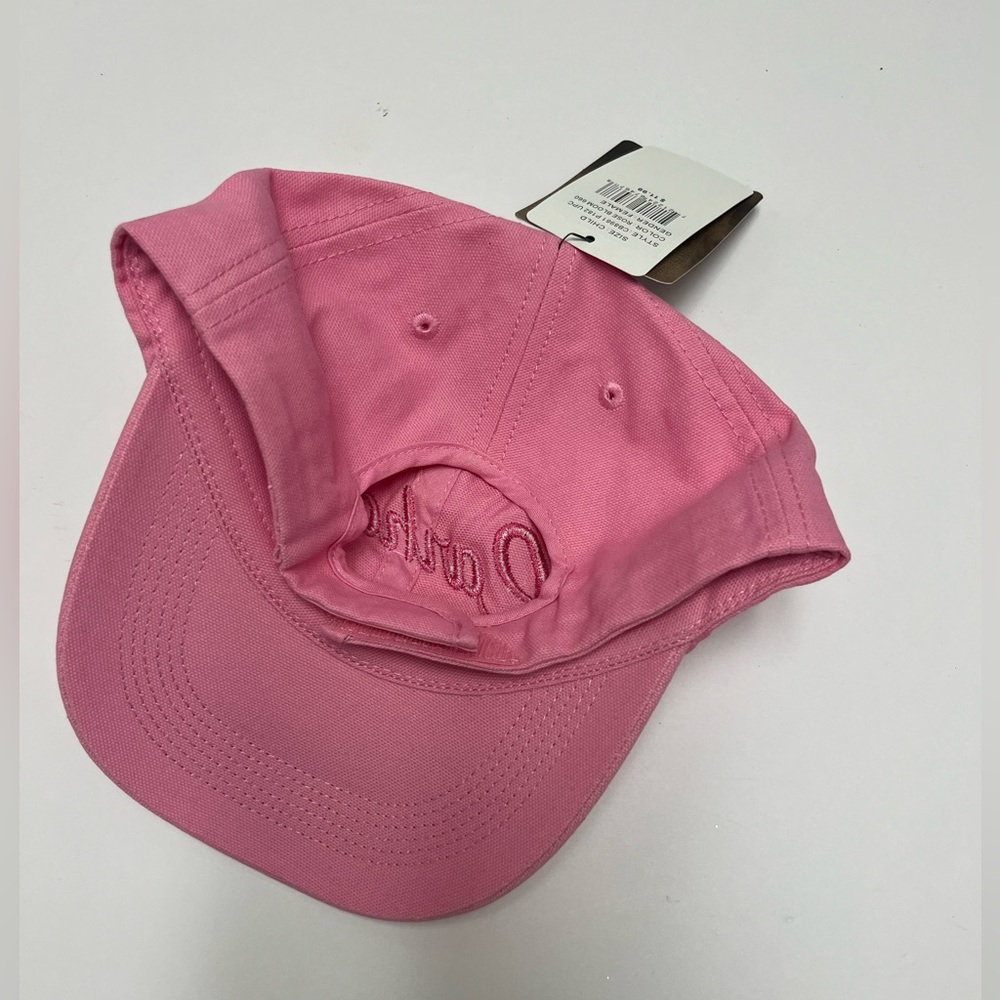 NWT ⚜️💖⚜️ CARHARTT Girl's One Size Pink Adjustable Baseball Cap Cotton Youth - Picture 5 of 12